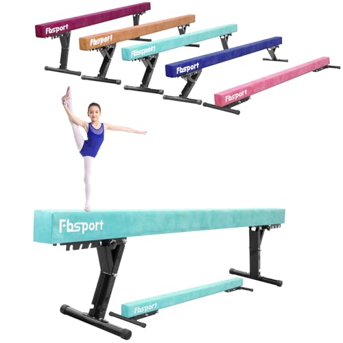 Trave Ginnastica Artistica per casa Regolabile 244CM, 5 Altezza regolabiletrave Ginnastica Trave di Equilibrio Ginnastica ad Alto e Basso Livello Fascia da Pavimento Altamente Stabile per Bambini