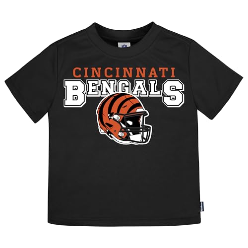 Gerber Unisex Baby NFL Short Sleeve Team Fan Tee Shirt, Pack of 3, Bengals, 2T - image 2