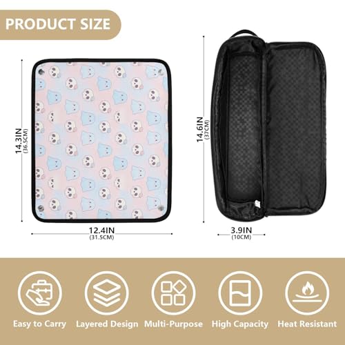 Bolsa de viaje para herramientas de cabello con tapete resistente al calor miniatura 4