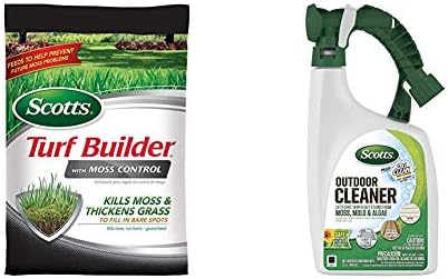 Scotts Turf Builder with Moss Control 25 LB Outdoor Cleaner Plus Oxi Clean Ready-to-Spray