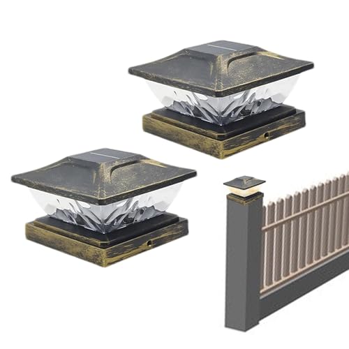 Lampe solaire pour clôture et pilier étanche extérieur LED
