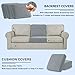 SUBRTEX 7 Pieces Stretch Sofa Slipcover Sets Couch Cover Sets Backrest Cushion Covers Furniture Protector Collection Set for Oversize Sofa Loveseat Chair Slip Covers(Large, Light Gray)