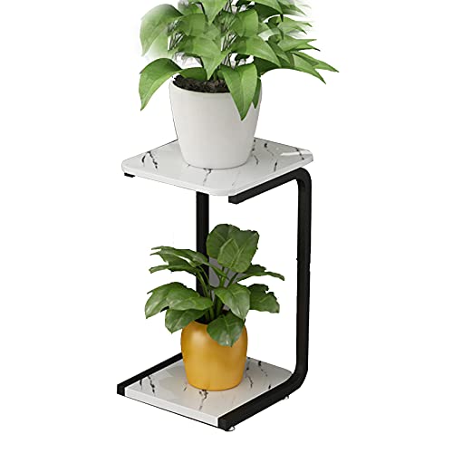 YILANJUN Urban Deco Pflanzenständer - 30×30×55 cm Mehrfarbig Stahlholz Indoor Outdoor ​Vintage Blumentopfständer - Blumenregal Eckpflanzenhalter für Wohnzimmer Balkon Garten Terrass Cover