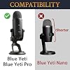SOULWIT 2Pcs Pop Filter for Blue Yeti/Yeti Pro USB, Protective Mic Cover Windscreen Foam for Logitech for Creators - Black #1