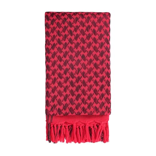 Image of Explore Land Cotton Shemagh Keffiyeh Tactical Desert Scarf Neck Head Wrap with Tassel for Men Women