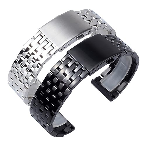 Bracelet de bracelets men metal solid 26mm acier inoxydable argent - 2