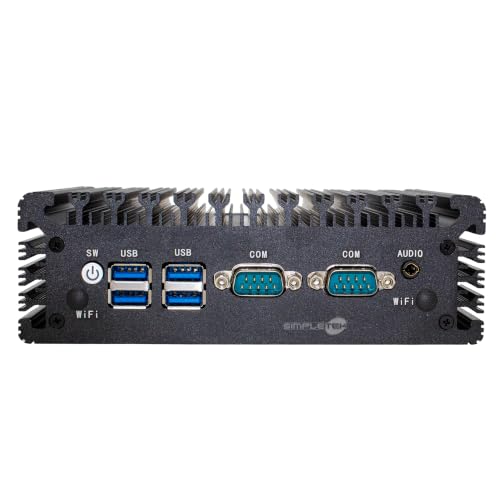 SIMPLETEK - Mini PC bez wentylatora CPU i3-7100U, 8 GB 4 TB - W11 Pro - wytrzymały