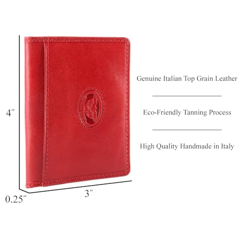 Tony Perotti Mens Italian Bull Leather Thin Bifold Credit Card Holder Wallet2