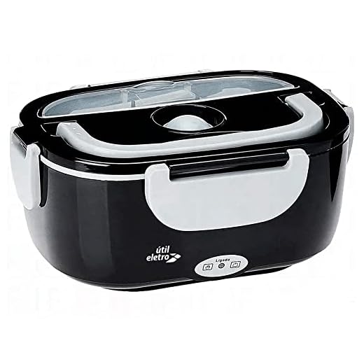 Marmita Elétrica Aquecedor de Alimentos Portátil Esquentar Comida Com Divisórias 1,5l Útil 110/220v