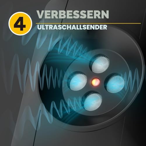Bubbacare Antibell für Hunde, 3 Modi Automatisch Anti Bell Gerät mit 4 Ultraschallsendern, Audio & Ultraschall Hunde Bellen für Outdoor Indoor, Wiederaufladbares Anti-Bell-Mittel für Hunde