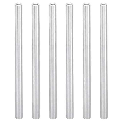 PATIKIL 6個 M3アルミスペーサー M3スペーサー 丸型両メネジアルミニウム3 mm ID x 5mm OD x 80mm L スレッドスペーサースクリュースタンドオフラウンド RCカー ドローン マザーボード用 シルバー