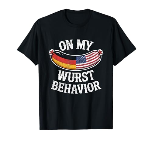 On My Wurst Behavior Oktoberfest Funny German American Flags TVc