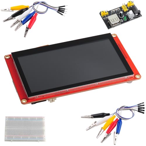 Image of Nextion Intelligent 7 inch Display NX8048P070-011C + Breadboard Power Module Jumper Wire
