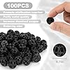 RAINFLOW Aquarium Bio Balls - 100pcs Black Bulk Sump Filter Media with Sponge Biological Filtration Media for Koi Pond,Fish Tank,Canister,Air Pump #1