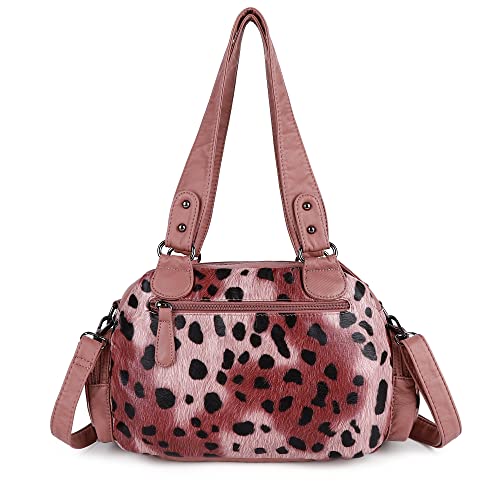 Image of Angel Kiss Hobo Crossbody Purses for Women Shoulder Bag Multipocket Soft Hobo Purses Removable Strap Leather Handbags