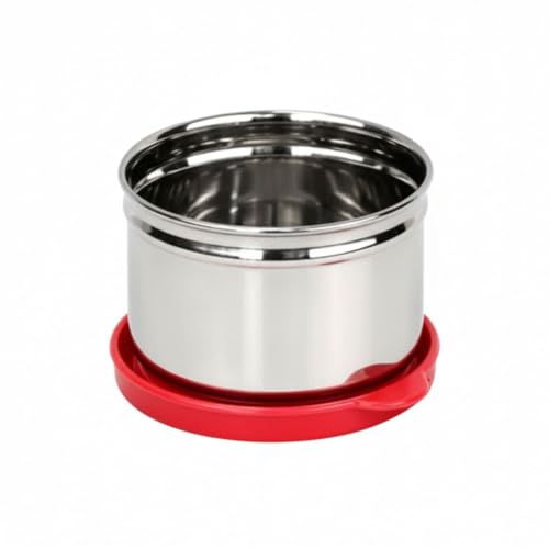 Image of Signora Ware Mini Fresh Stainless Steel Small Container | Airtight & Leakproof | Compact & Travel-Friendly | Easy to Carry | Perfect for Office, School & Home Use (170ml | Red)
