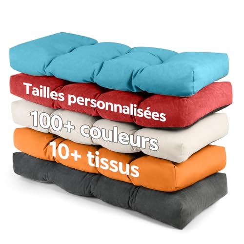 Parkaura Coussin de banc personnalisé, Coussin de banc intérieur/extérieur, Coussin de siège de fenêtre capitonné, Mousse à mémoire de forme en fibre...