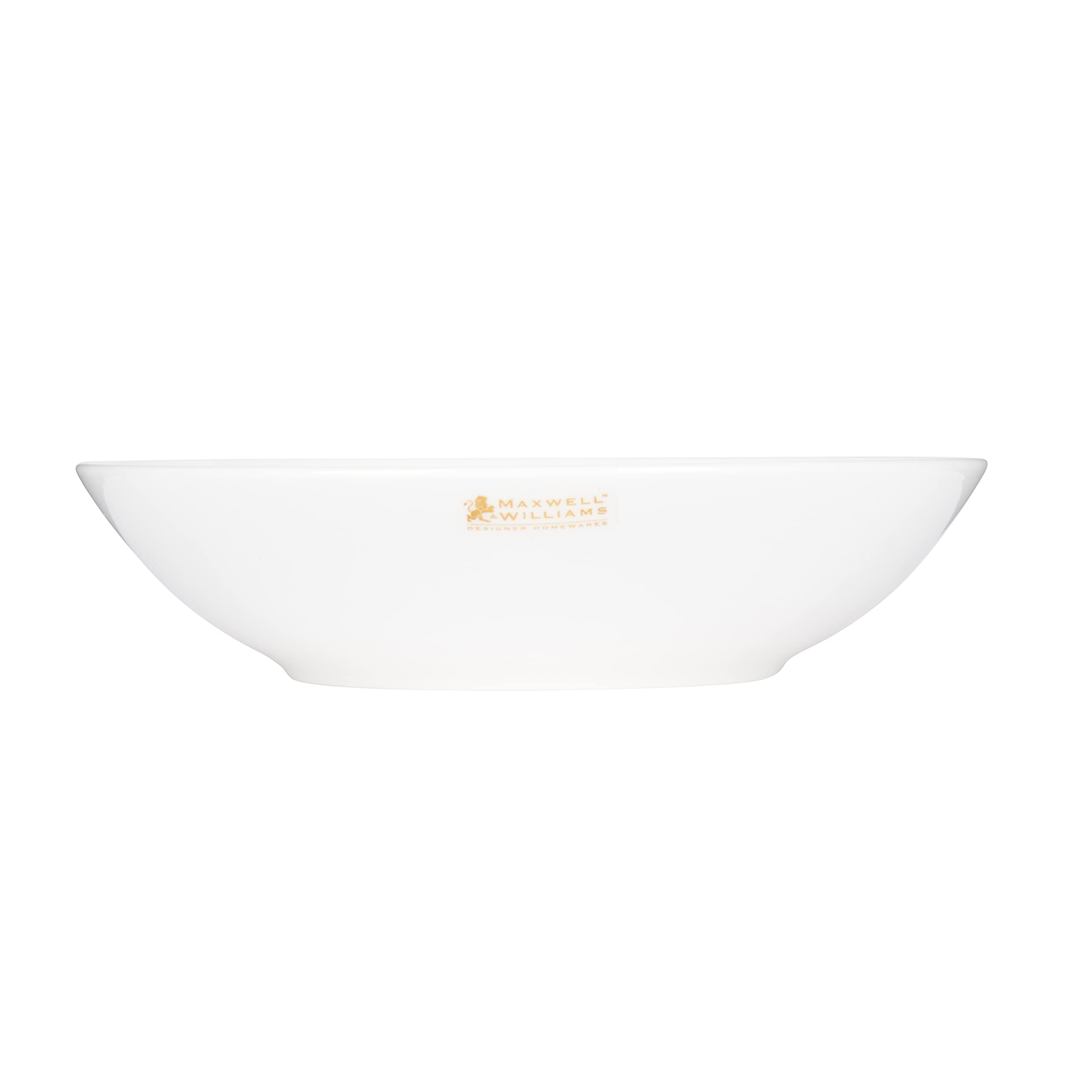 Maxwell & Williams Głębokie Talerze Cashmere, Porcelana Kostna w Stylu Coupe, 4 Sztuki, 20 cm - Kolor Biały