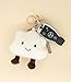 Cute Cloud Plush Keychain for Backpack, Kawaii Bag Charms Accessories for Handbags Purse Gift for Women (White)