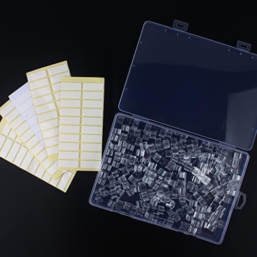 Aroidful 80PCS Transparent Cable Clips, Strong Cable Clips Self Adhesive Cable Organisers for Most Cable Management of Power Cable, USB Cable, Audio Cable, Charging Cable, Headphone Cable (80PCS)