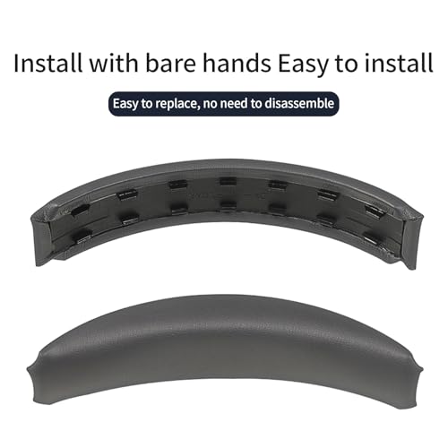 Repuesto para almohadilla de diadema para Bose QC35 II, QC35, QC45, QC SE - Cuero de proteína premium y espuma viscoelástica de alta elasticidad, cojín suave y cómodo para la cabeza por Joghaw - Titanio miniatura 4