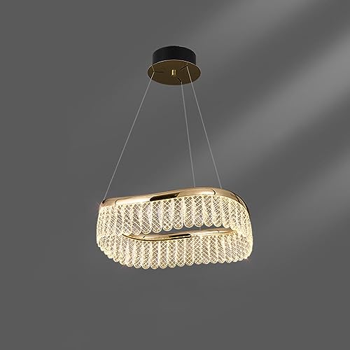 Lustre en cristal de luxe français et aluminium doré pour grand salon