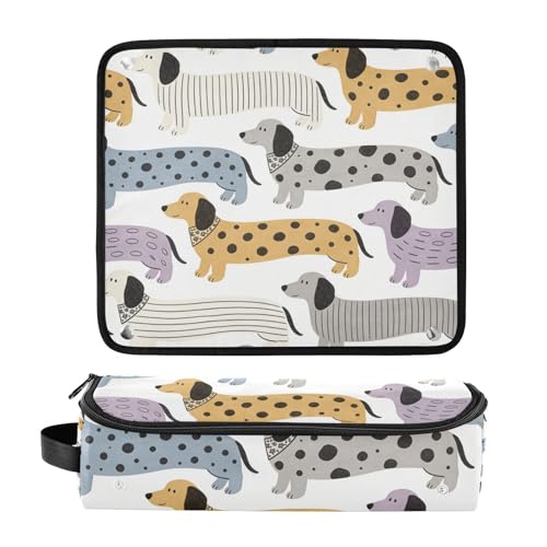 Bolso de viaje para herramientas de cabello con base resistente al calor, gran capacidad para planchas, rizadores y organizador portátil miniatura 3