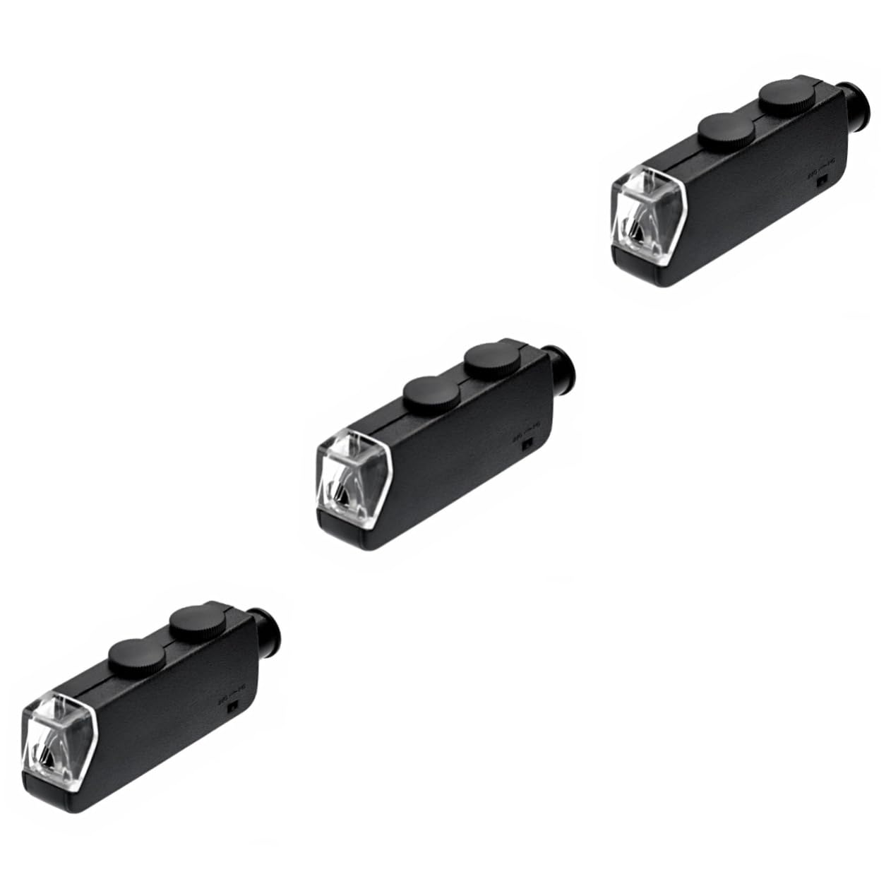 DOITOOL Microscopio De Bolsillo Mg10081-1 De Alta Resolución (3 Unidades 60x-100x) con Iluminación Led para Visualización De Detalles En Negro