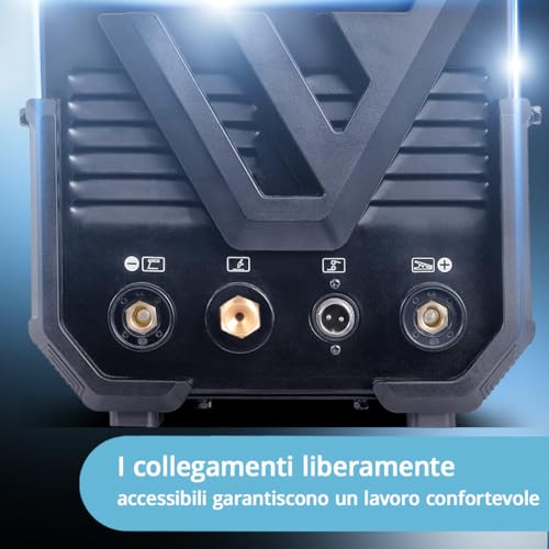 Stahlwerk Saldatrice Combinata 2 In 1 Ac/Dc Tig 200 St - Set Completo - Saldatrice Tig/Mma 200 A Igbt, Inverter Igbt, Accensione Hf, Raffreddamento Intelligente, Ideale Per Alluminio E Acciaio - 8