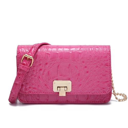 Image of Makcr Joacbv Small Crocodile Crossbody Cell Phone Purse for women Vegan Leather Clutch Wallet with Leather Shoulder Strap | Small
