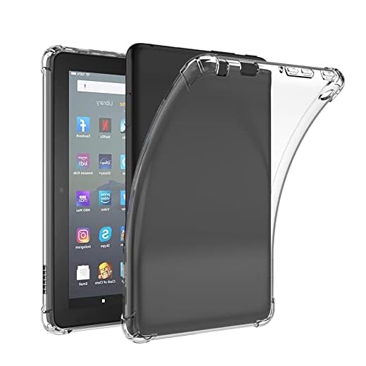 Capa de diamante para Amazon Kindle Fire HD 10 2021/ HD 10 Plus 2021, [não amarela] [proteção militar contra quedas, mas não volumosa] Capa rígida de ajuste fino com amortecedor de TPU antiderrapante para Kindle Fire HD10