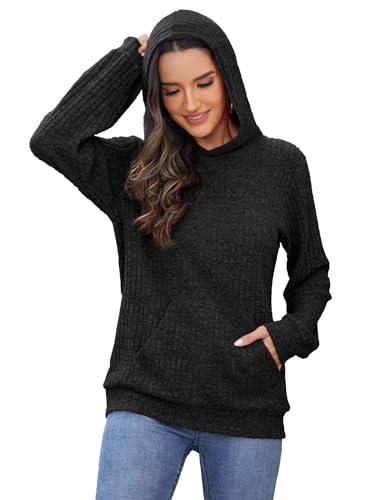 Image of Bosmeer Womens Long Sleeve Shirts Kangaroo Pocket Fashion Hoodies Pullover