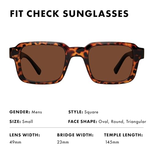 Image of Prive Revaux Fit Check Square Sunglasses - Handcrafted, Scratch & Impact Resistant Lenses, 100% UV Protection - For Men