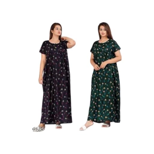 Women’s Feeding Front Zip Nighty for Pregnancy Combo Relaxed Fit-picture-14