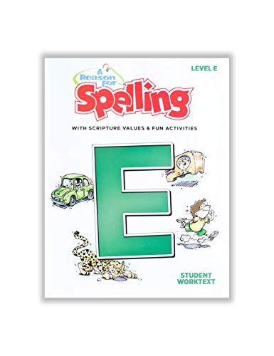 5th Grade Spelling Student Workbook Level E by A Reason For - Fifth Graders Practice Workbooks for Words, Vocabulary & Comprehension Skills - Kids Help Books for Homeschool, Classroom, & Home