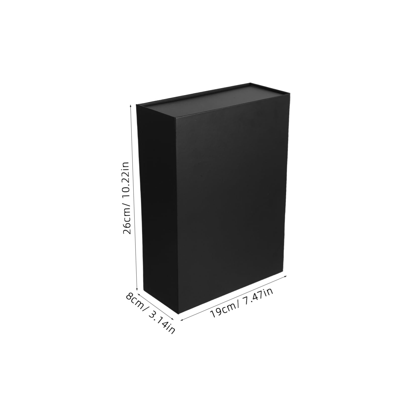 Faltbox mit Magnetverschluss 4 Stück Schwarz Papier Geschenkbox
