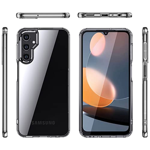 Image of KAPAVER Hybrid Shockproof Back Cover Case Compatible with Samsung Galaxy A24 (PC+TPU) (Clear)