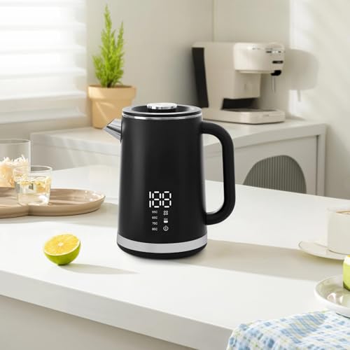 Hervidor eléctrico acero inoxidable negro 1.6L miniatura 3