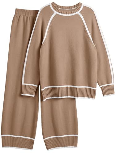 Image of LILLUSORY 2 Piece Knit Lounge Set Womens Matching Sweater Sets