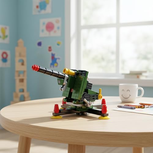 Image of STEM Armored Vehicle Building Blocks Set (95 Pcs) | DIY Anti-Aircraft Artillery Toy for Kids 7+ Years (Boys & Girls) | Educational Construction | Creativity & Action Play Toy