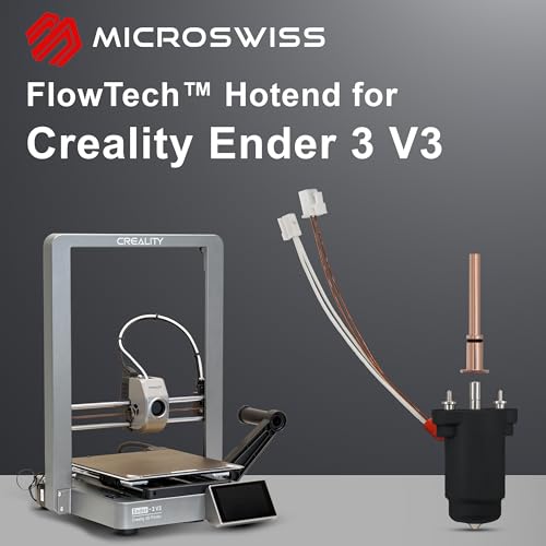 microswiss flowtech hotend for creality ender 3 v3 - leakproof nozzle - cold nozzle change - high flow - all metal design - made in usa
