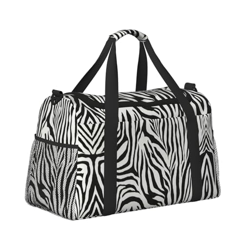 Zebra Print print Weekender Overnight Carry On Bag Gym Luggage Bag Duffel Bag for Travel Women3