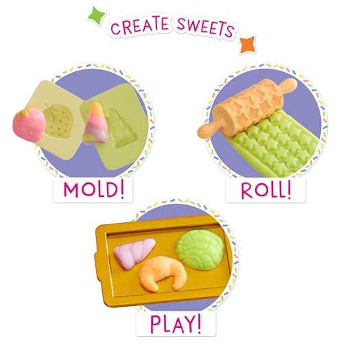Rainbow High Littles Dessert Shop Playset + Small Doll (Pink 5.5”), Make Ice Cream and Sweets, Kids Gift 4+