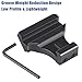 LONSEL 45° Picatinny Offset Rail Mount, 3 4 5 Slots 45 Degree Offset Picatinny Rail Mounts Aluminum Low Profile Adapter for Flashlight Laser Sight Optics (4 Slot - 2 Pack)