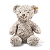 Steiff Kuscheltier Honey Teddybär, Süßes Stofftier, Kinder, Jungen & Mädchen, Friends, Plüschtier 38 cm, Hellgrau, 113437