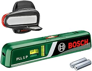 Bosch laser spirit level PLL 1 P with wall mount (laser line for flexible alignment on walls and laser point for easy height transfer)