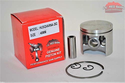 Lil Red Barn Compatible with Husqvarna 261, 262, 262XP Piston Kit 48MM, Replaces Part # 503531172, 503531171 Two Day Standard Shipping to All 50 States!