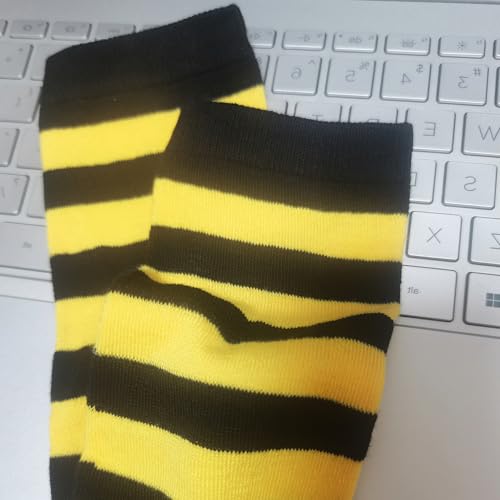Image of Women's Knee High Athletic Socks Casual Stripes Tube Socks Outdoor Sport Socks