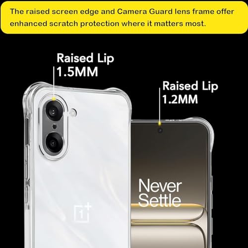 Image of REALCASE Silicone for OnePlus Nord CE 5 5G Back Cover Case, Scratch Resistant Protective Crystal Clear Transparent Shock Proof Bumper Back Cover Case for OnePlus Nord CE 5 5G