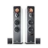 Teufel Ultima 40 Aktiv Surround 4.0-Set Weiß/Schwarz Heimkino Lautsprecher 5.1 Soundanlage Kino Raumklang Surround Subwoofer Movie High-End HiFi